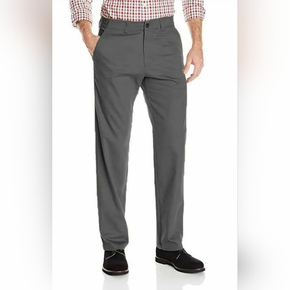 Haggar Men's Sustainable Stretch Chino Flat Front Straight Fit Pants Size 42x29